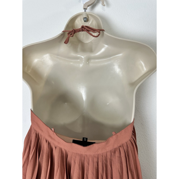 COREY LYNN CALTER ANTHROPOLOGIE Color Block Pleated Hi Low Mini Dress Small Boho - Picture 8 of 9